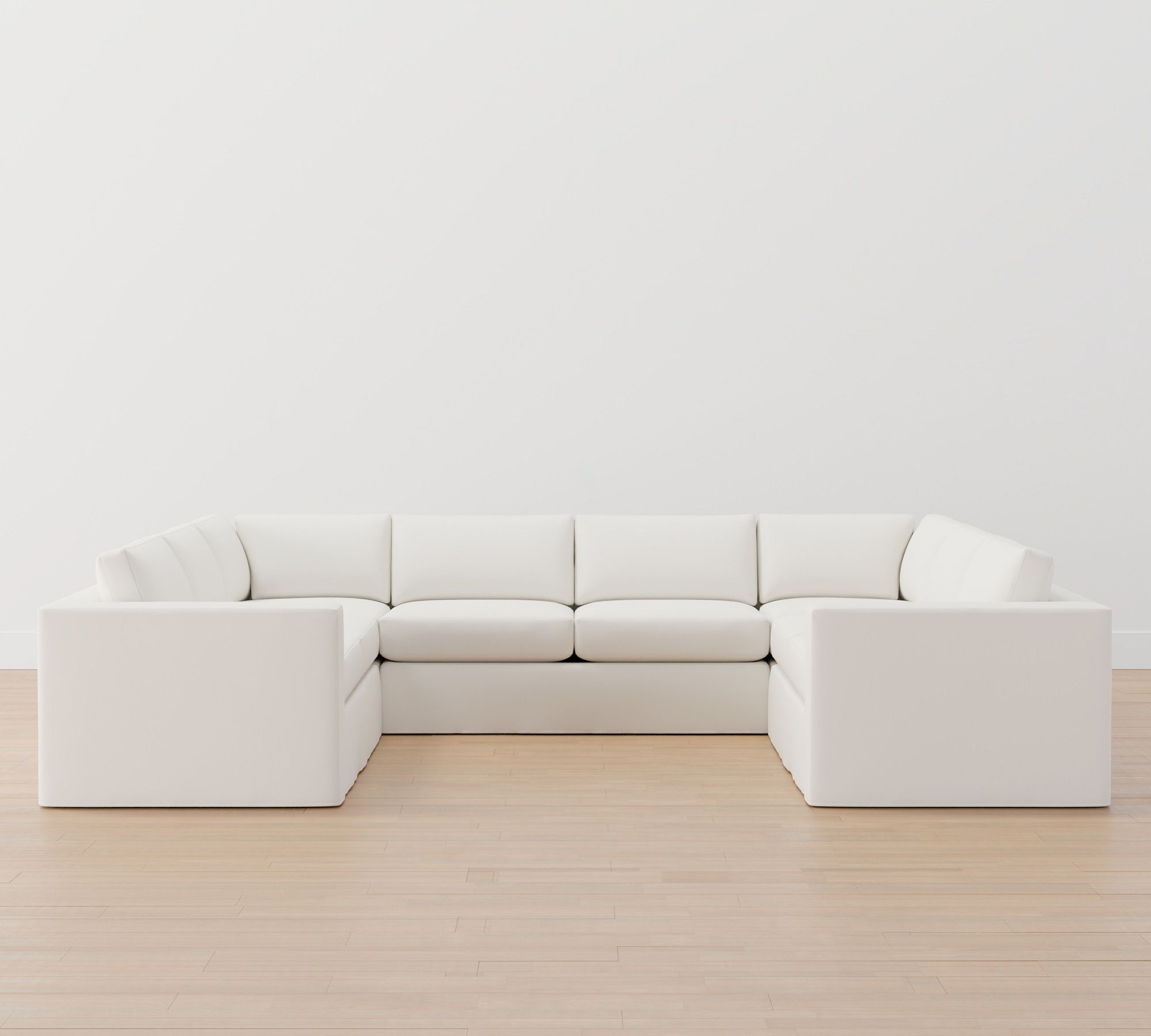 Carmel Wide Arm Slipcovered U-Shaped Sectional (144") - thumbnail 3
