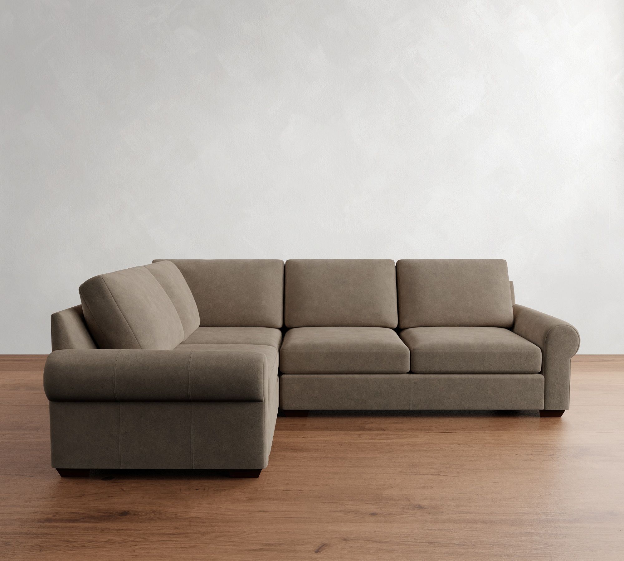 Big Sur Roll Arm Leather 3-Piece Sectional (115") - thumbnail 10
