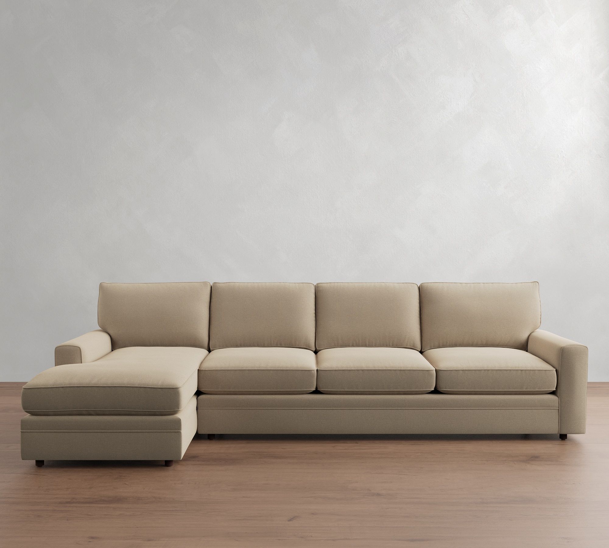 Pearce Square Arm Deep Seat Chaise Sectional (101"&ndash;141") - thumbnail 2