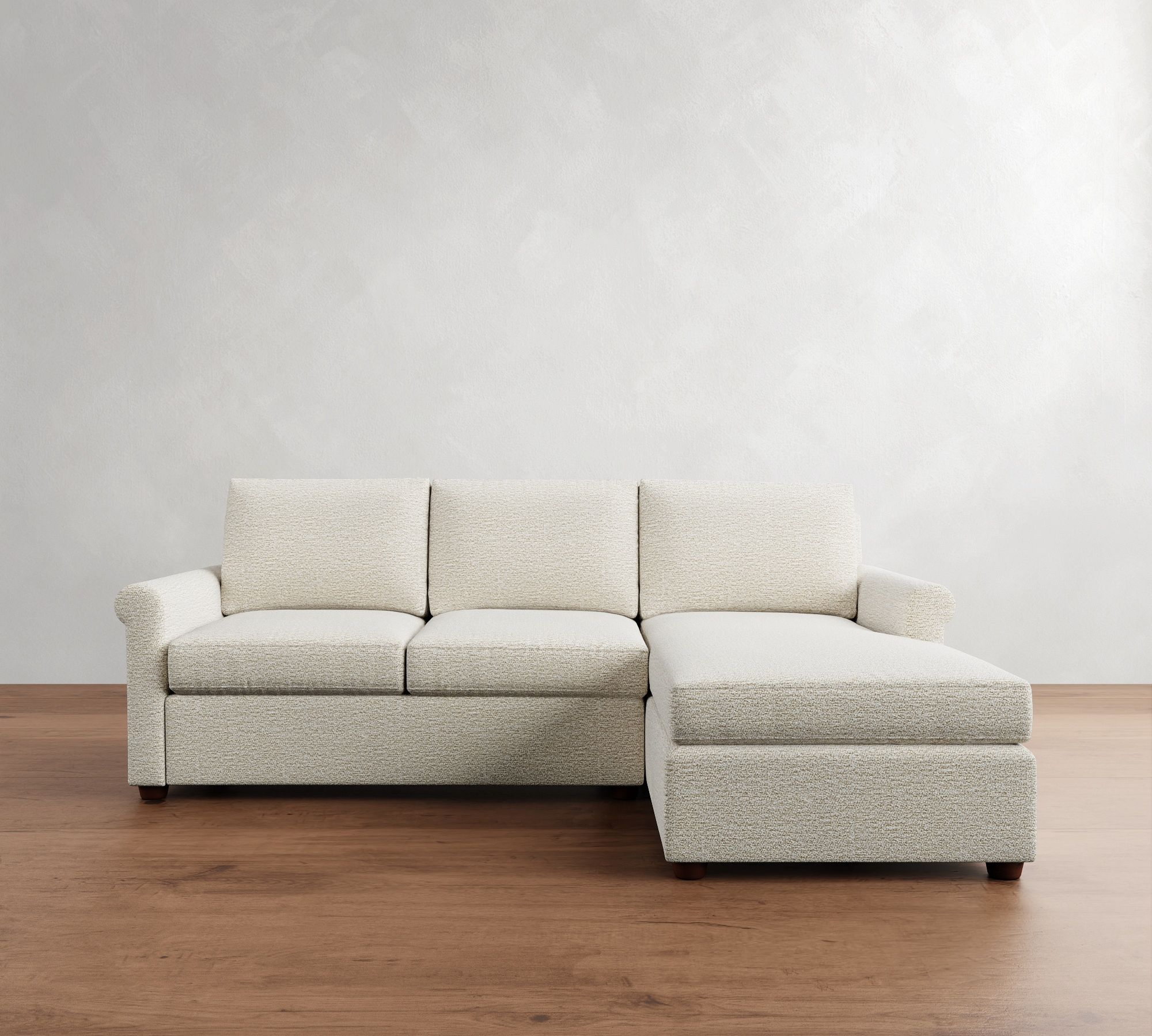 Cameron Modern Roll Arm Chaise Sectional (100") - thumbnail 3