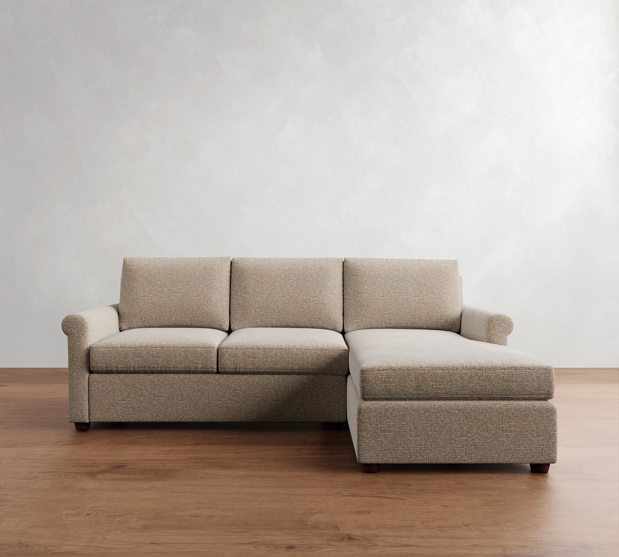 Cameron Modern Roll Arm Chaise Sectional (100") - thumbnail 6
