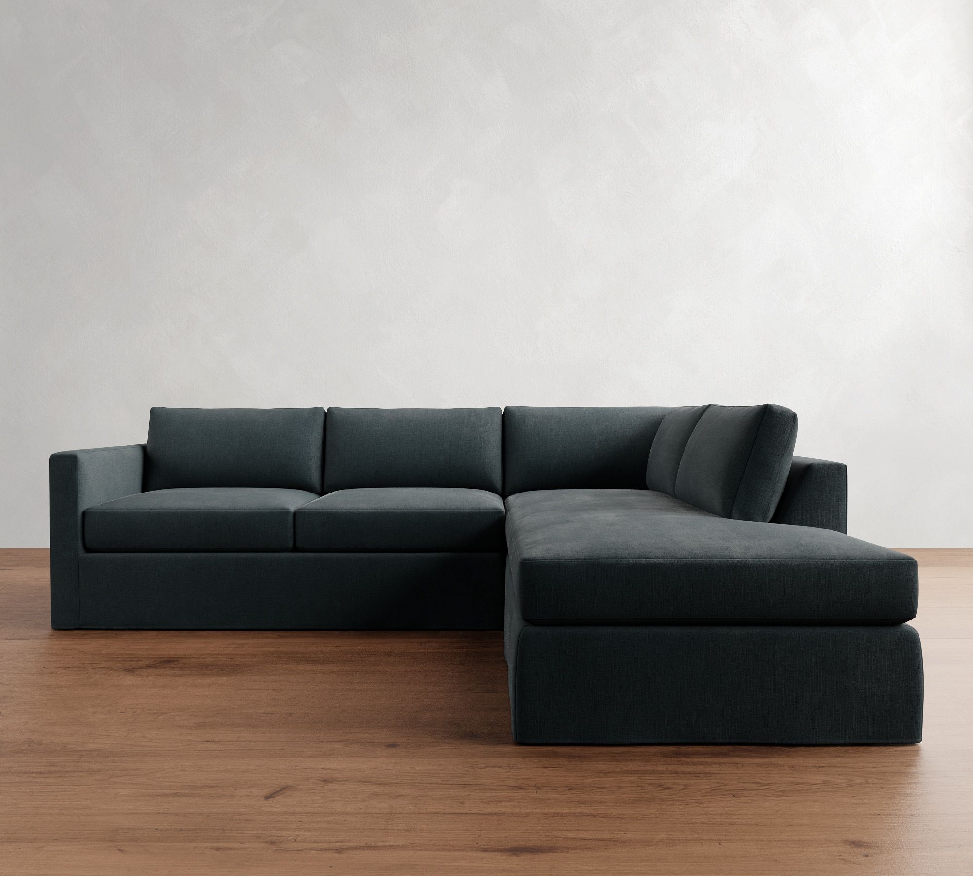 Carmel Slim Arm Slipcovered Return Bumper Sectional (110"&ndash;122") - thumbnail 5