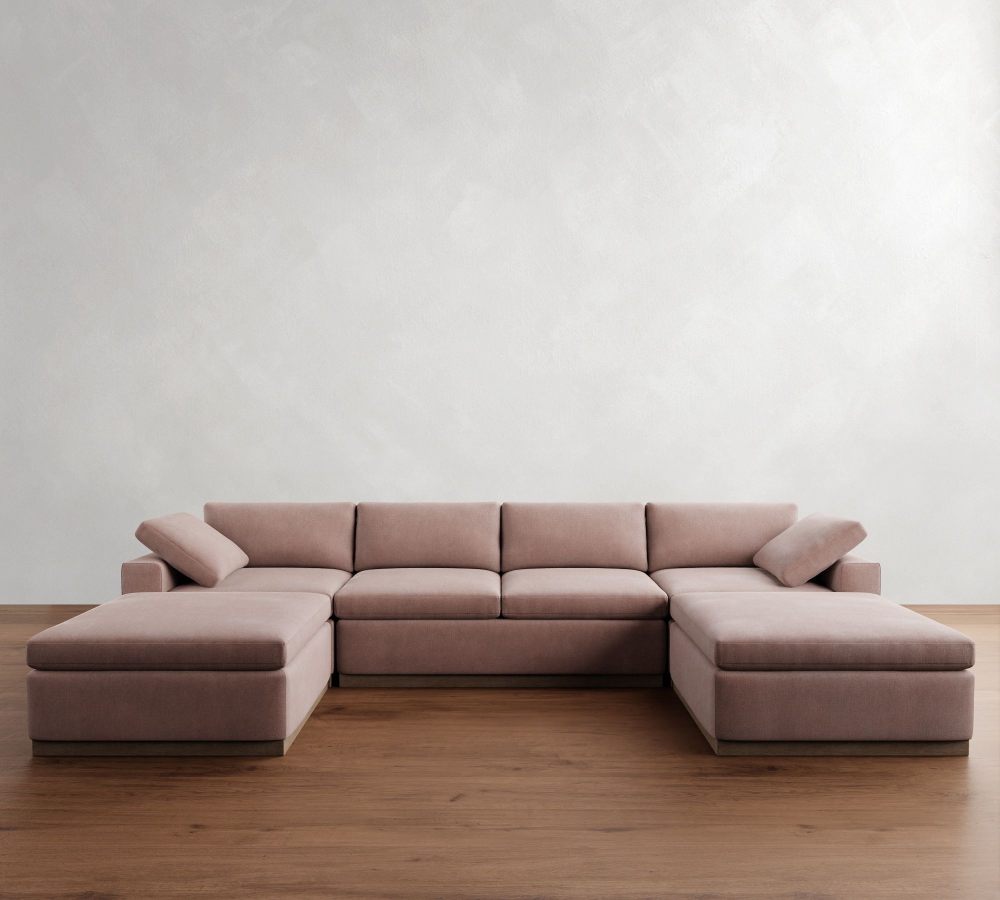 Dream Wood Base Modular 5-Piece Double Chaise Sectional (154") - thumbnail 8