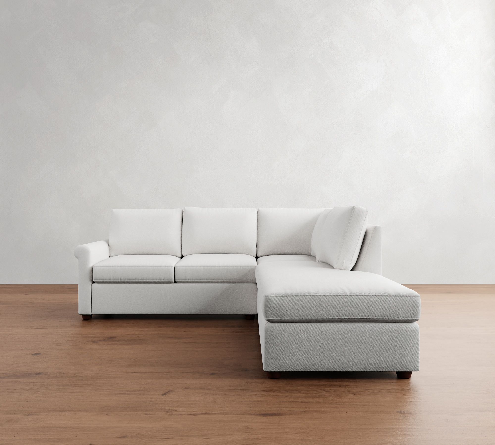 Cameron Modern Roll Arm 3-Piece Bumper Sectional (100") - thumbnail 4