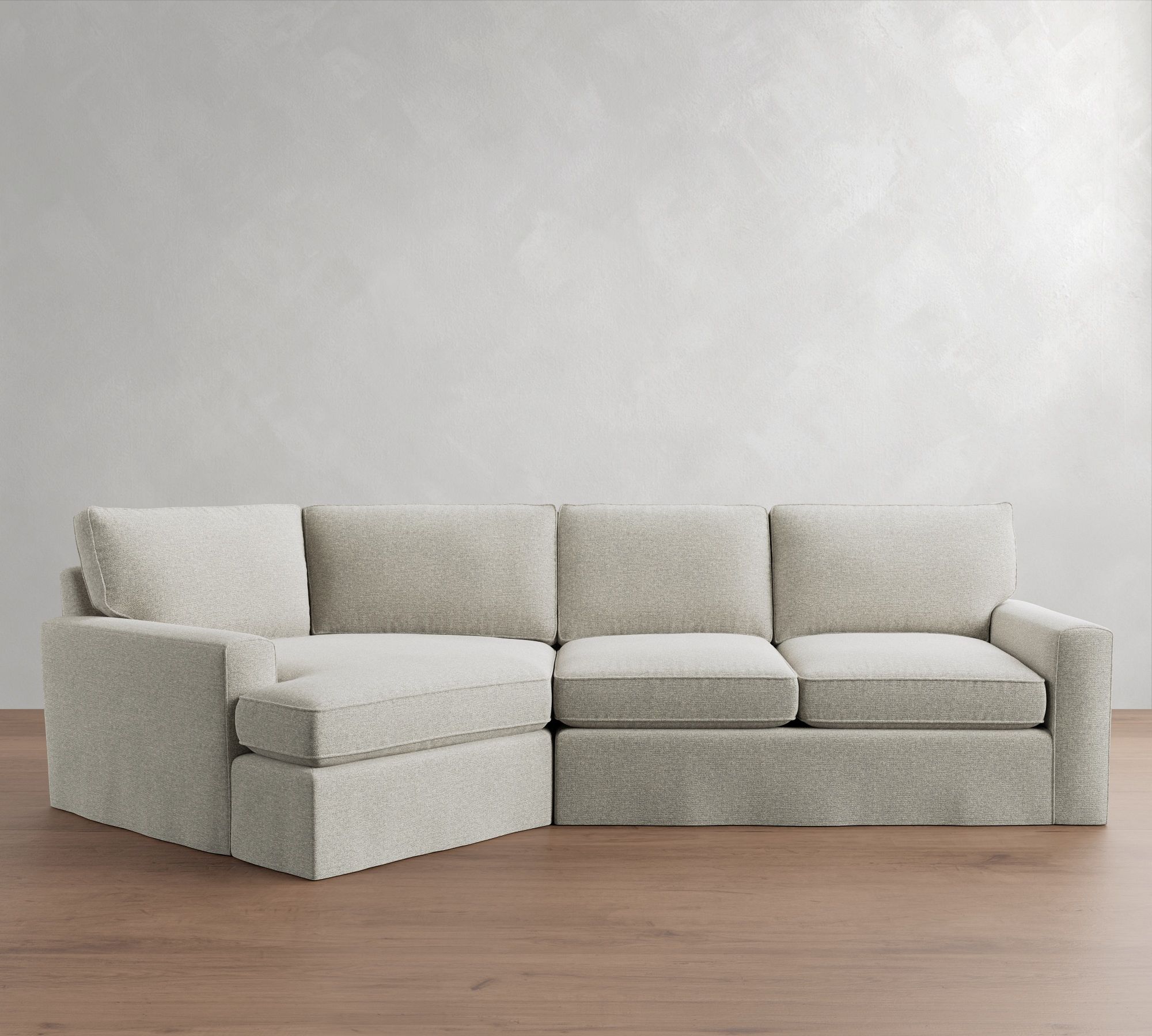 Pearce Square Arm Deep Seat Slipcovered Cuddle Chaise Sectional (137"&ndash;167") - thumbnail 6