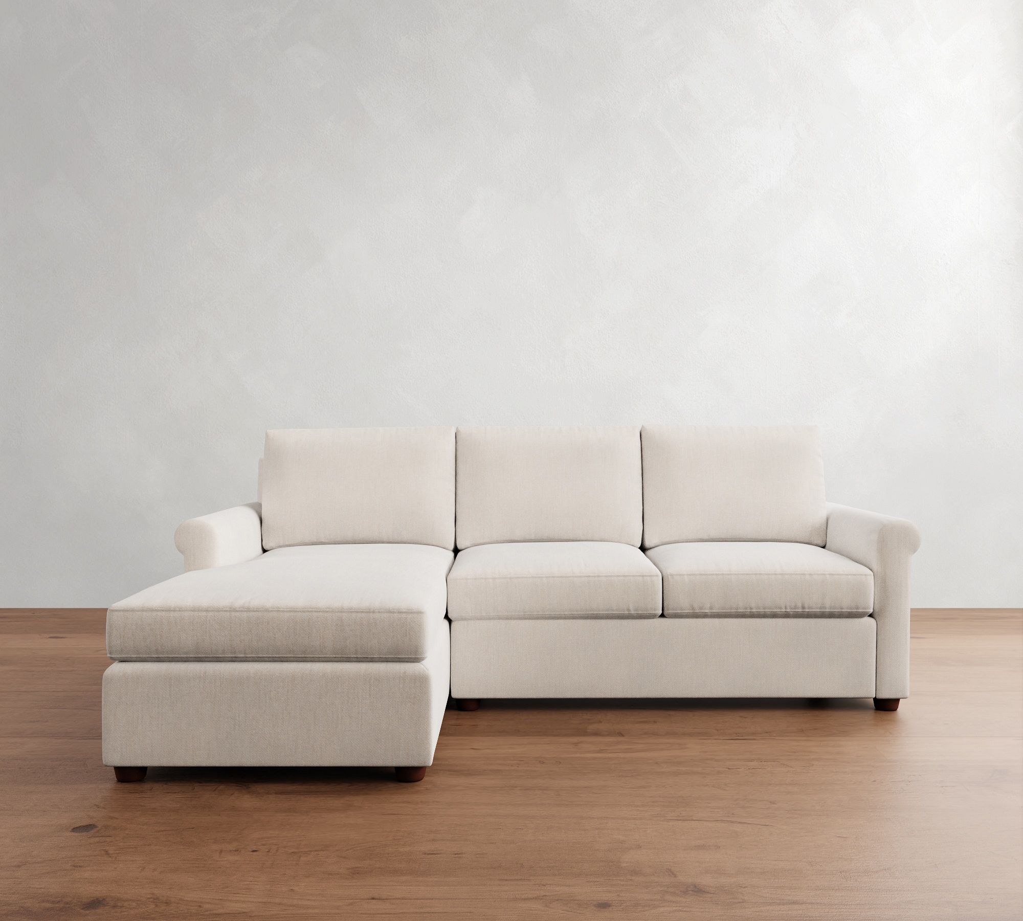 Cameron Modern Roll Arm Chaise Sectional (100") - thumbnail 9