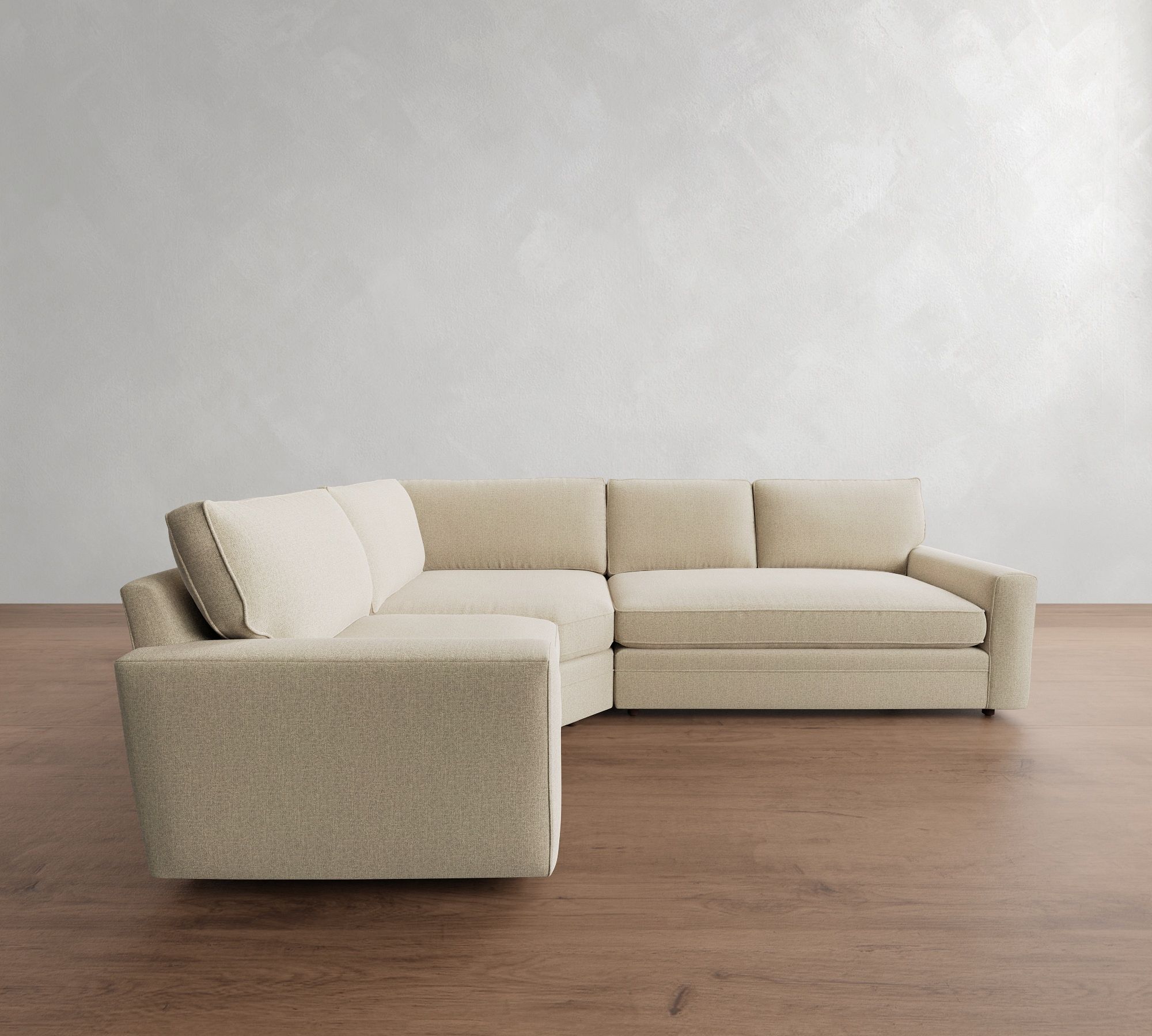 Pearce Square Arm Deep Seat 3-Piece Wedge Sectional (123")