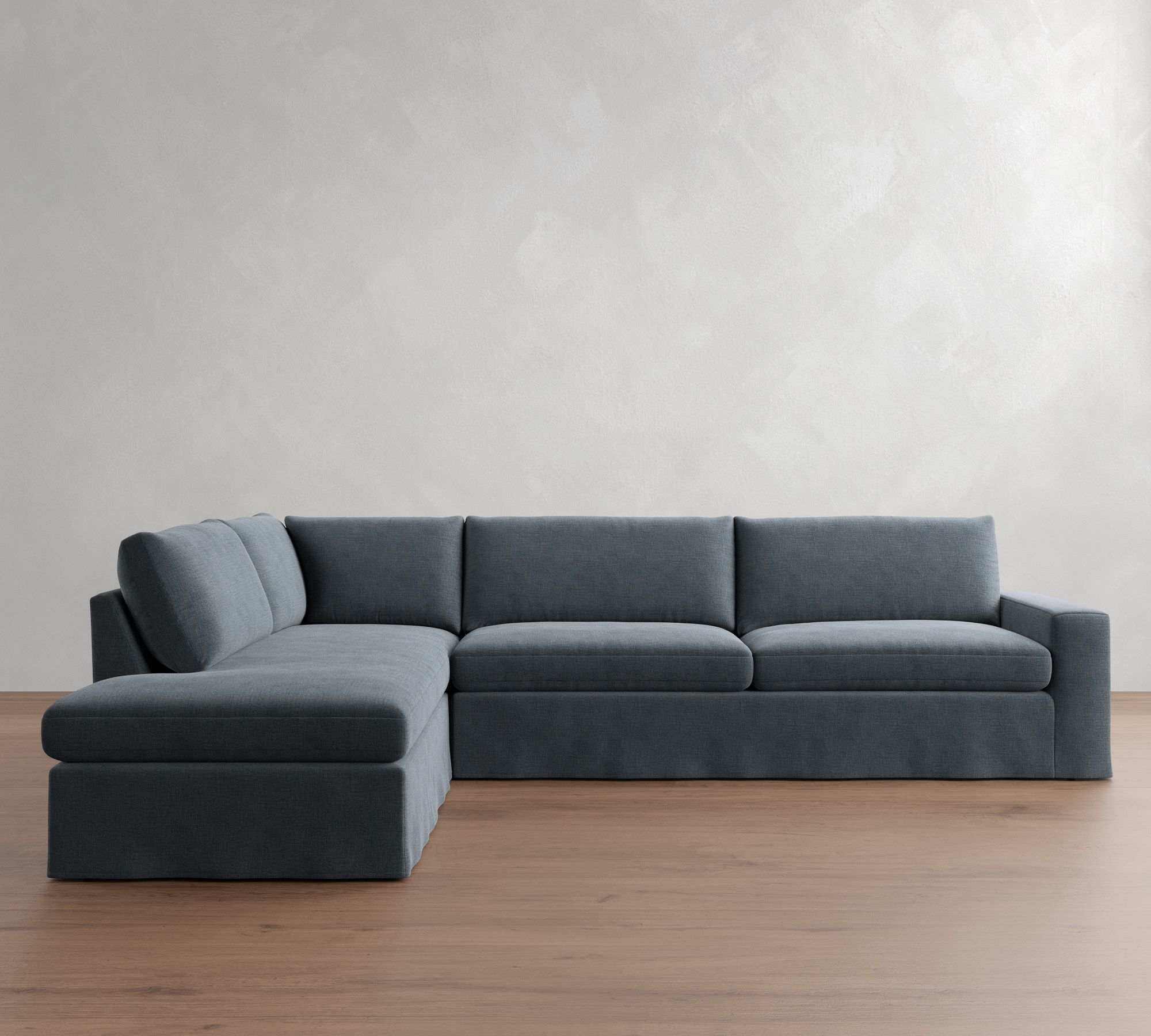 Sierra Slipcovered Return Bumper Sectional (126"&ndash;138") - thumbnail 3