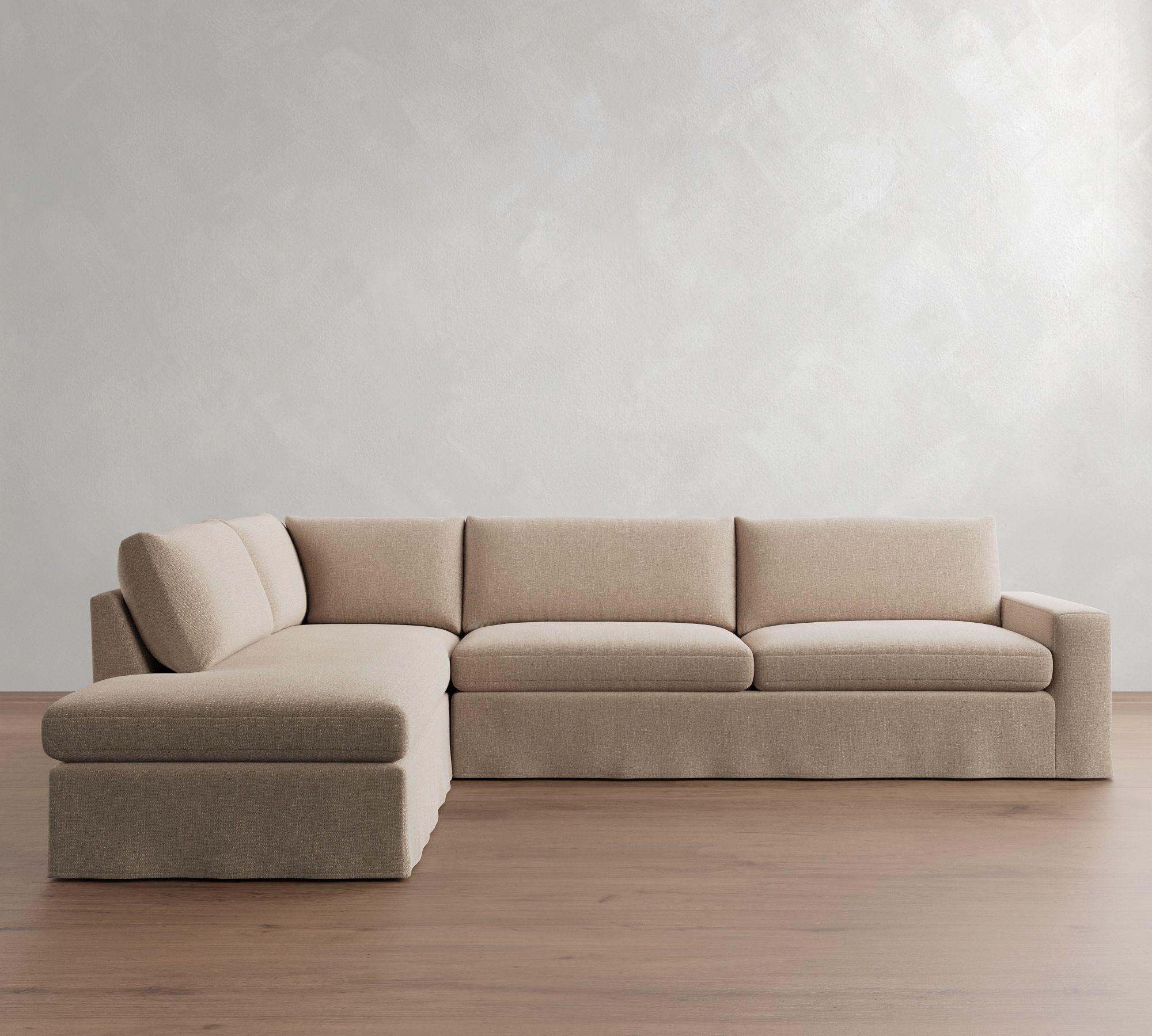 Sierra Slipcovered Return Bumper Sectional (126"&ndash;138") - thumbnail 4