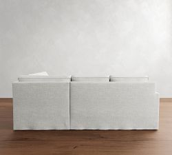 Cameron Square Arm Slipcovered 3-Piece Wedge Sectional (108")