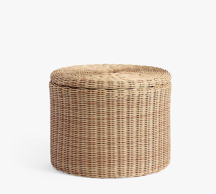 heatherstone wicker patio umbrella side table Giantex Outdoor with Hole, 22