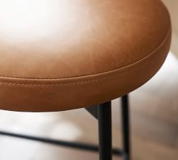 Maison Leather Backless Swivel Bar &amp; Counter Stools