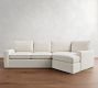 Pearce Square Arm Slipcovered Cuddle Chaise Sectional (133"-163")