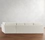Pearce Square Arm Slipcovered Cuddle Chaise Sectional (133"-163")