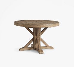 Benchwright Round Pedestal Extendable Dining Table (48"-72")