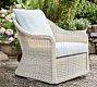 LoveShackFancy Wicker Swivel Outdoor Lounge Chair