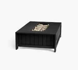 Malibu Metal Rectangular Fire Pit Table with Lid Cover (50")