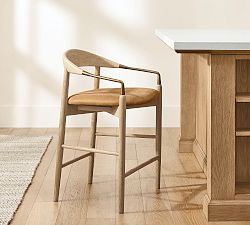 Laguna Leather Metal Counter Stool