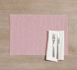 Wheaton Striped Linen/Cotton Placemats - Set of 4