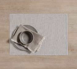Wheaton Striped Linen/Cotton Placemats - Set of 4