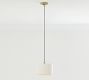 Linen Drum Shade Cord Pendant (10"-14")