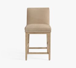 Jake Armless Leather Bar &amp; Counter Stools
