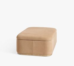 Lawton Leather Storage Ottoman