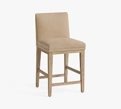 Jake Armless Leather Bar &amp; Counter Stools