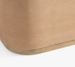 Lawton Leather Storage Ottoman