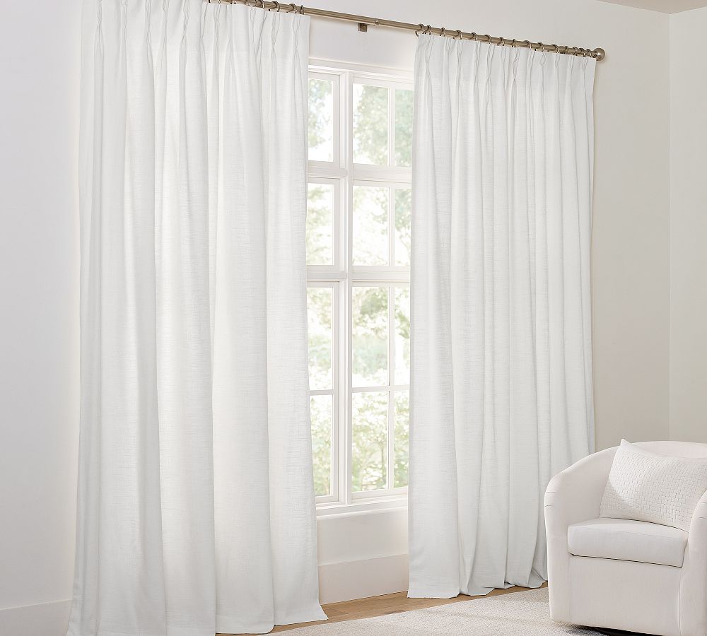 Emery Linen Triple Pinch Pleat Curtain by Pottery Barn