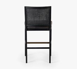 Lisbon Cane Leather Bar Stool