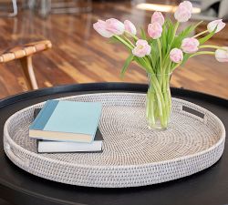 Tava Handwoven Rattan Oval Serving Tray