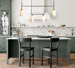 Claremont Milk Glass Cylinder Linear Chandelier