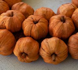 Faux Pumpkin Wreath