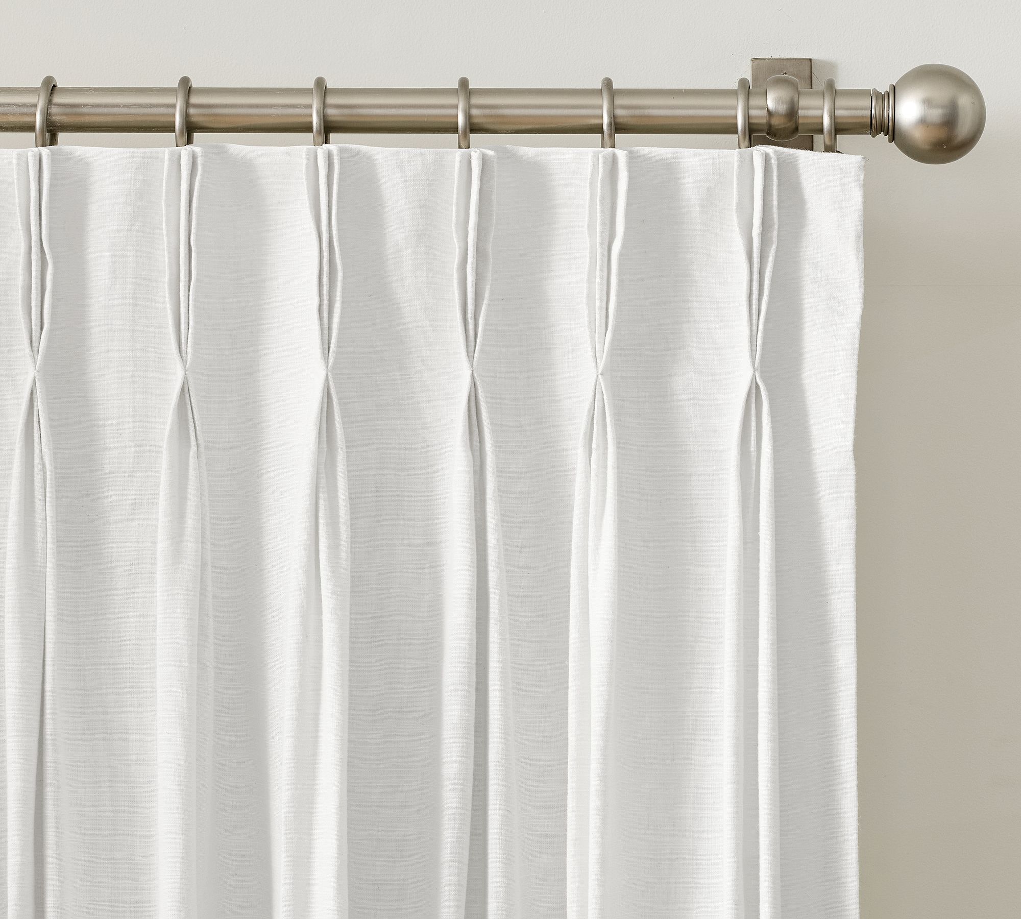 Emery Linen Triple Pinch Pleat Blackout Curtain