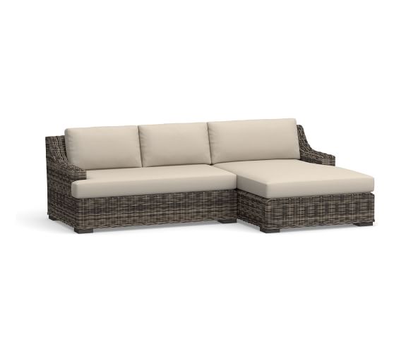Huntington Slope Arm 2pc Sectional Cushion Slipcover Set