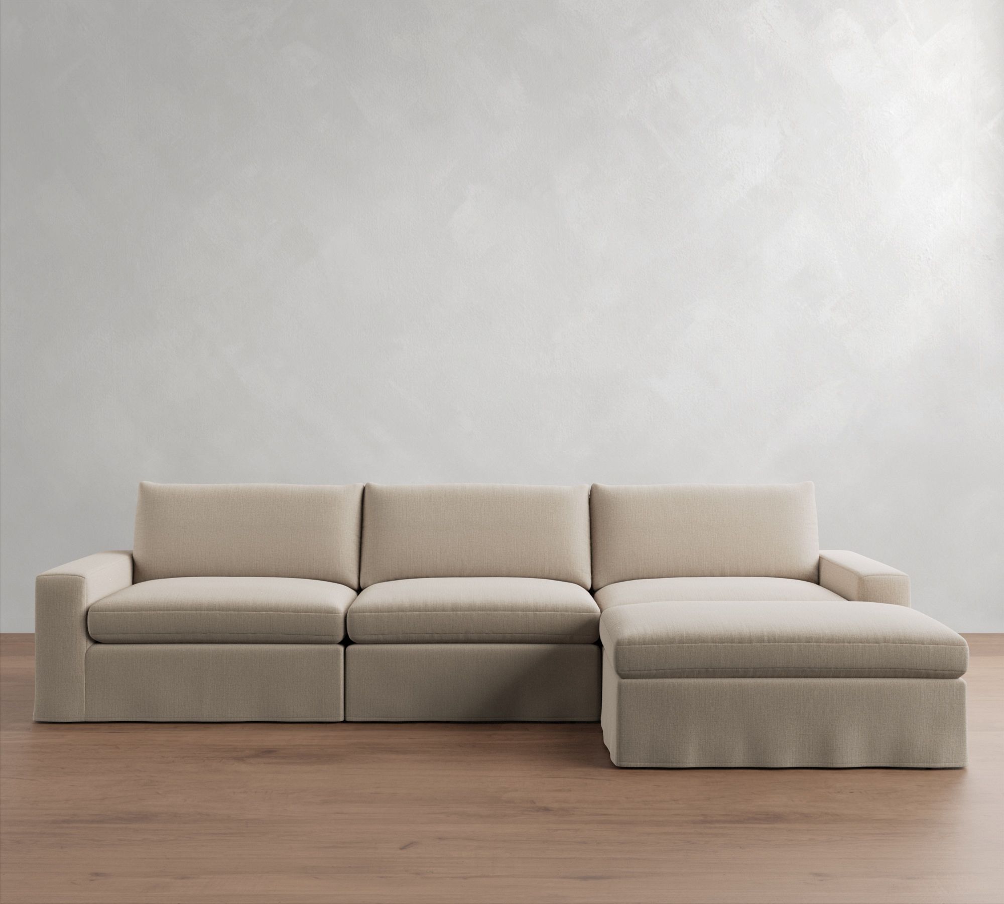 Sierra Slipcovered Modular Chaise Sectional (147")