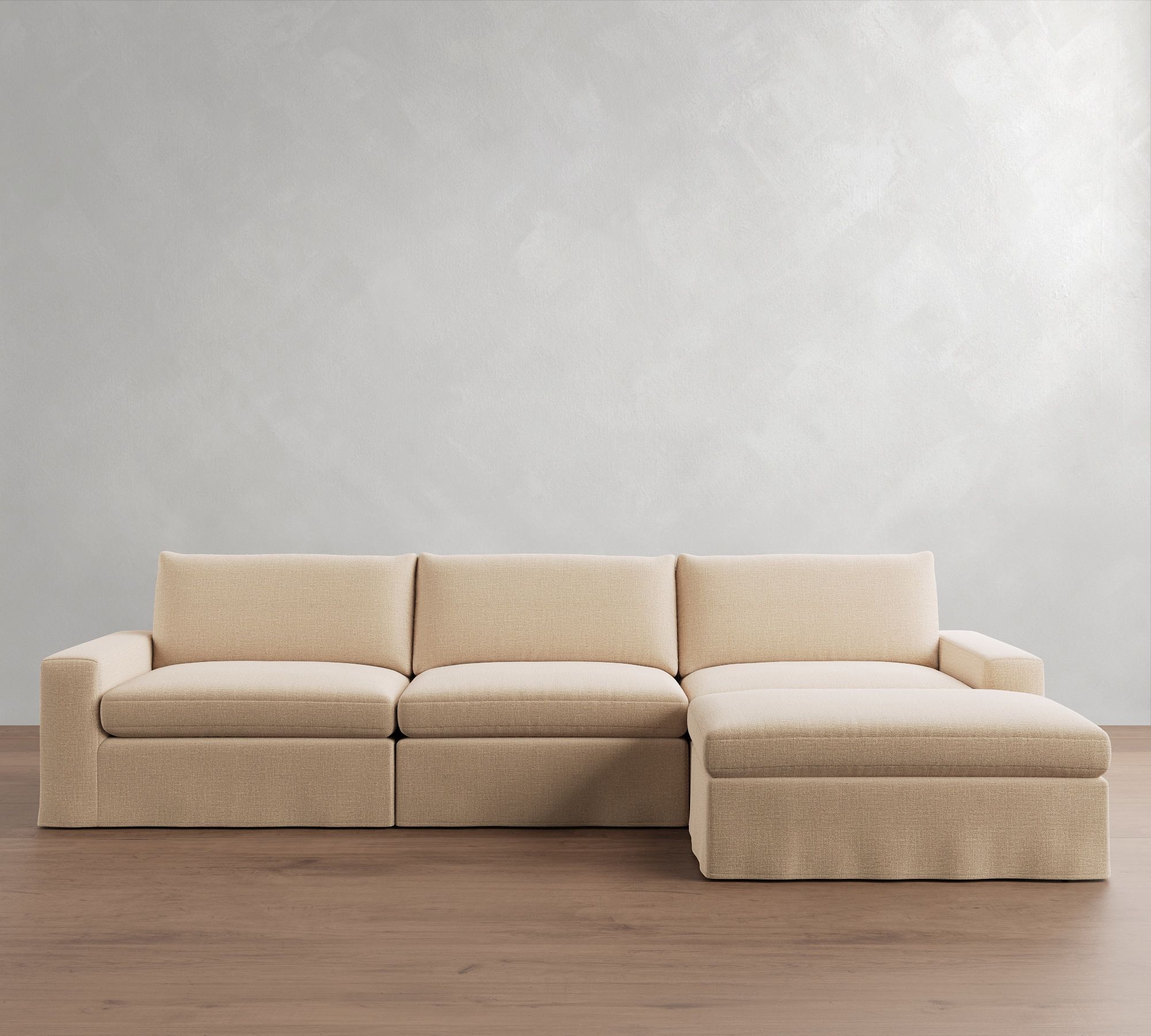 Sierra Slipcovered Modular Chaise Sectional (147") - thumbnail 7