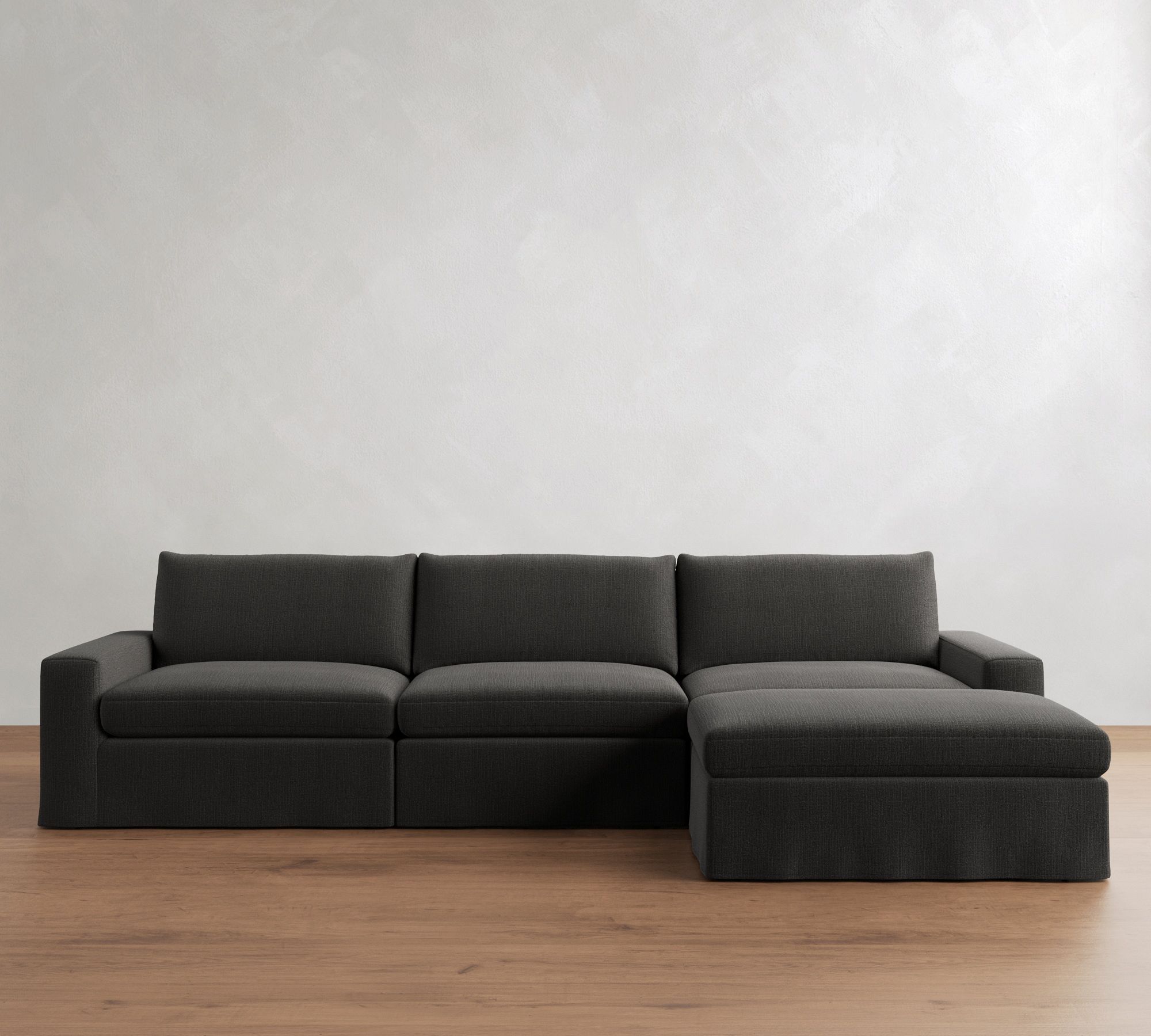 Sierra Slipcovered Modular Chaise Sectional (147") - thumbnail 3