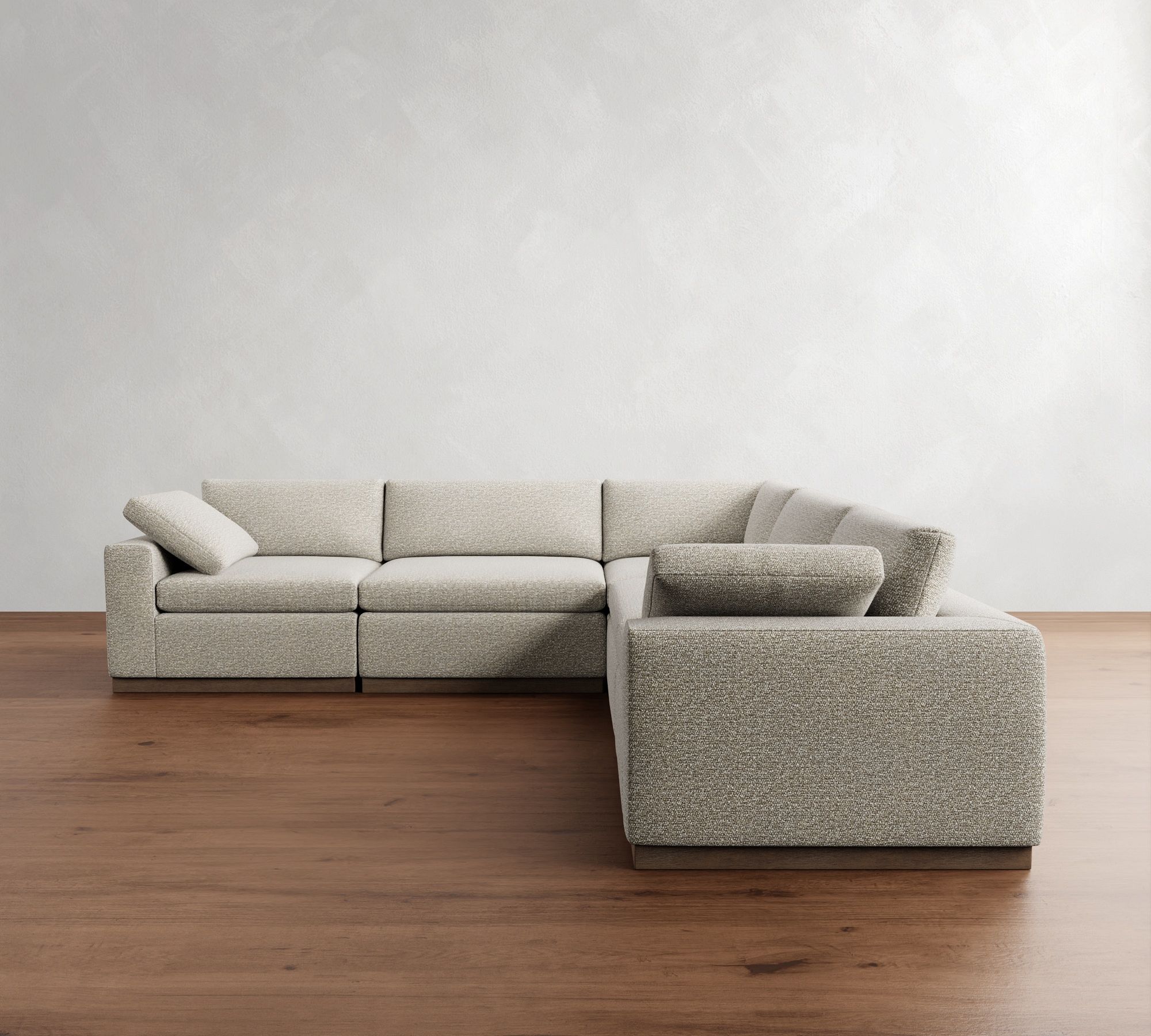 Dream Wood Base Modular L-Shaped Sectional (129") - thumbnail 3