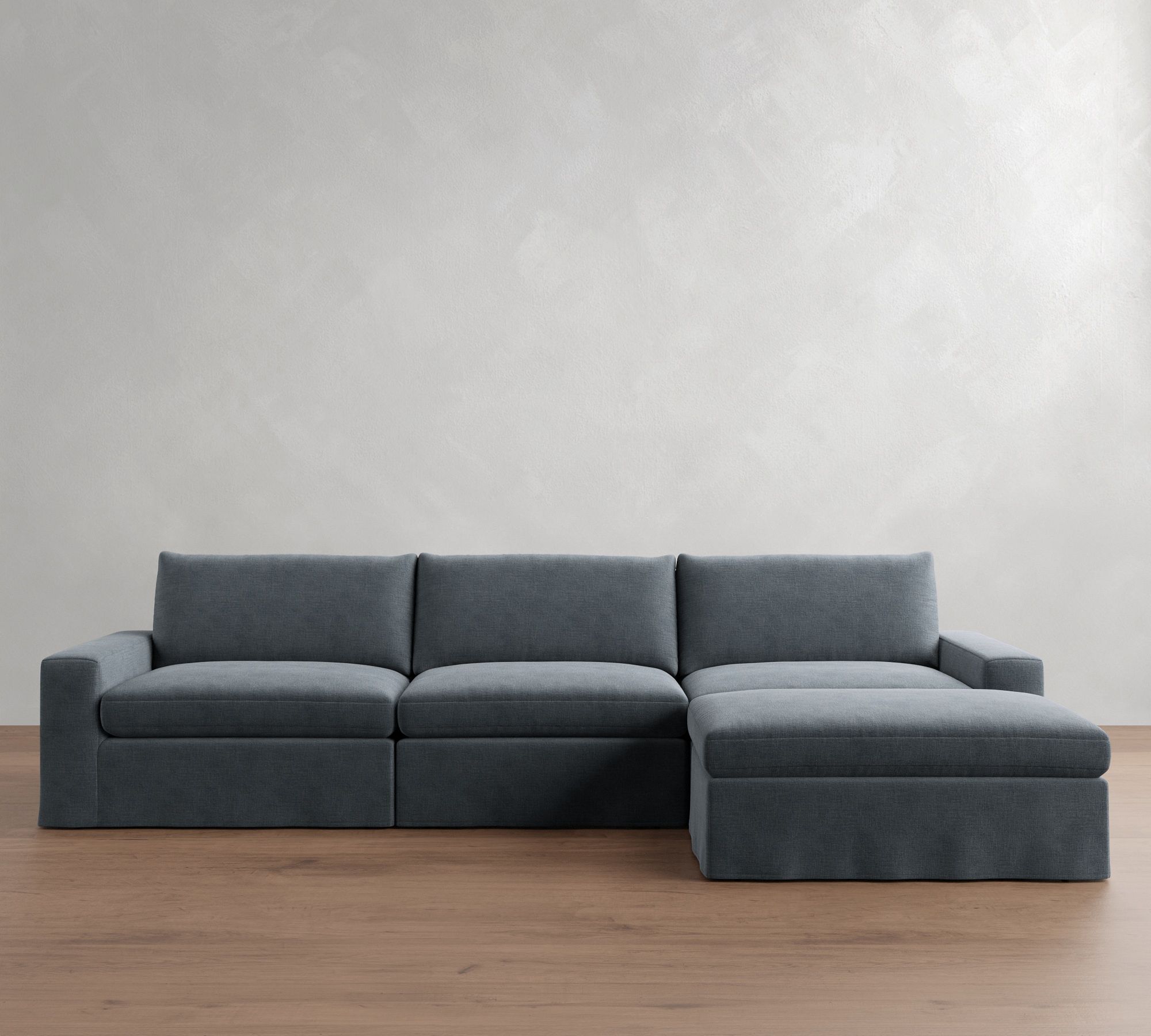 Sierra Slipcovered Modular Chaise Sectional (147") - thumbnail 4