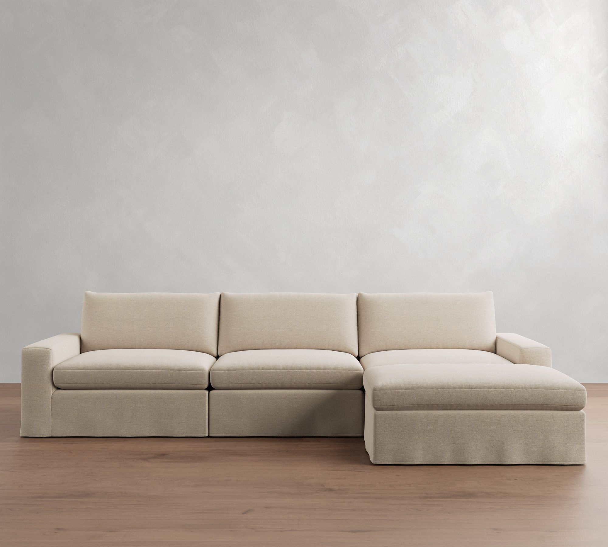 Sierra Slipcovered Modular Chaise Sectional (147") - thumbnail 6