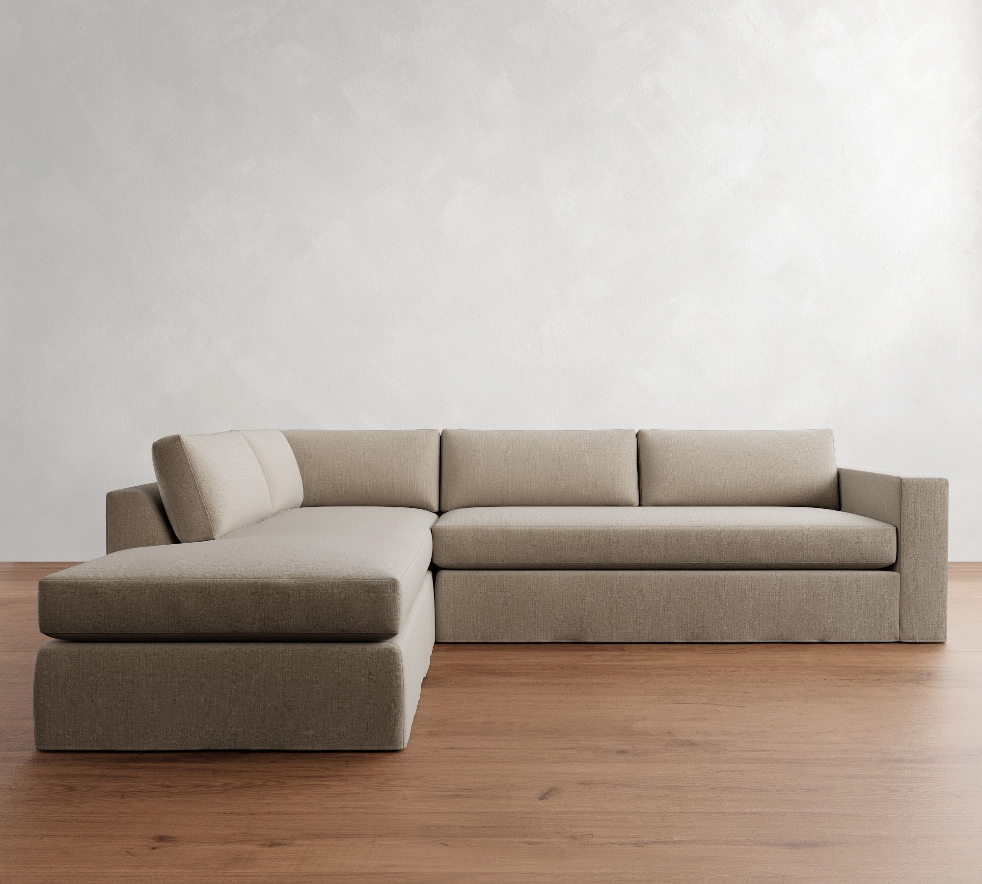 Carmel Wide Arm Slipcovered Return Bumper Sectional (113"&ndash;125") - thumbnail 8