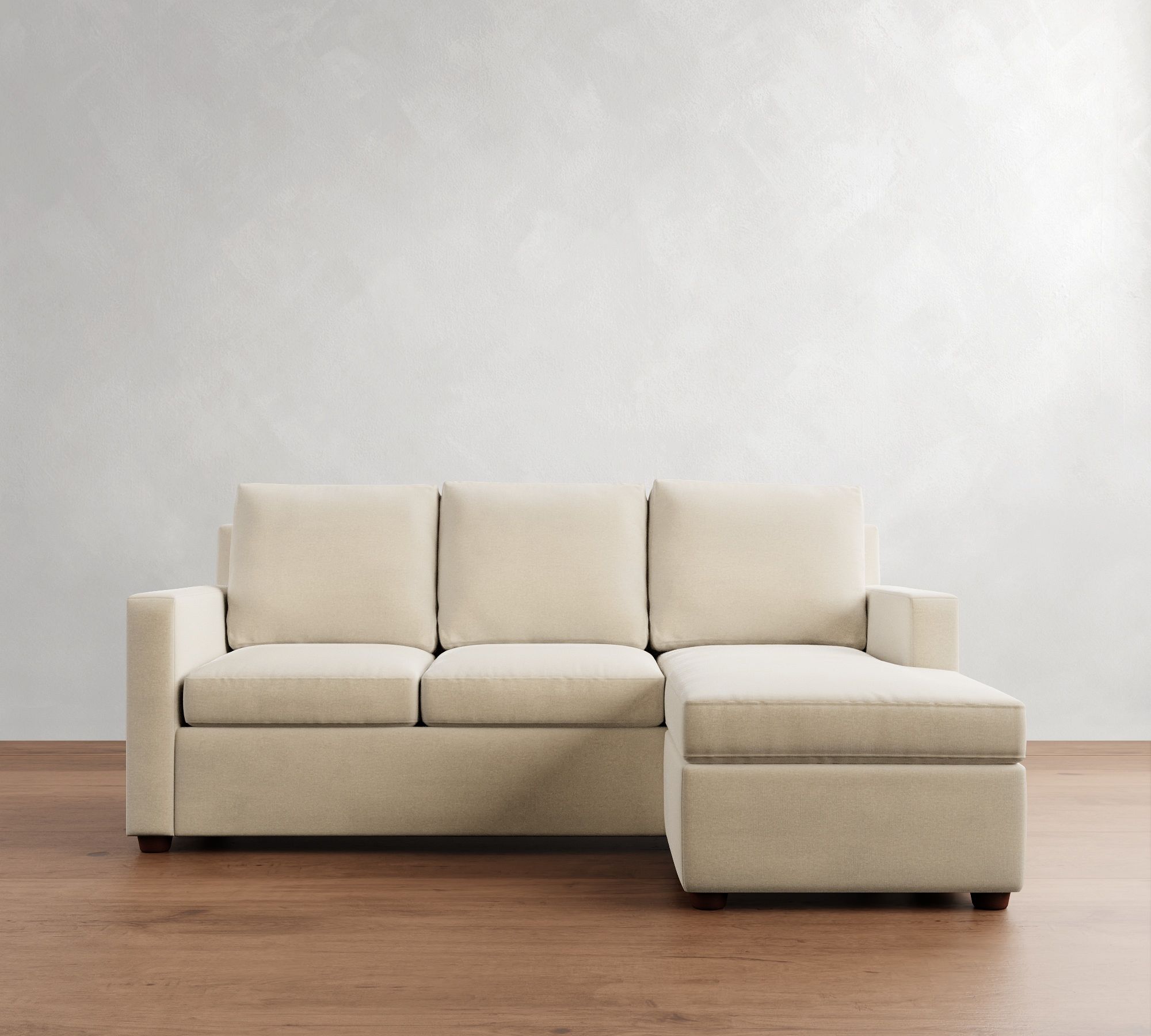 Cameron Modern Square Arm Reversible Sleeper Chaise Sectional (86") - thumbnail 2