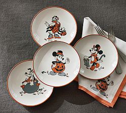 Disney Mickey Mouse and Friends Stoneware Appetizer Plates - Mixed Set of 4