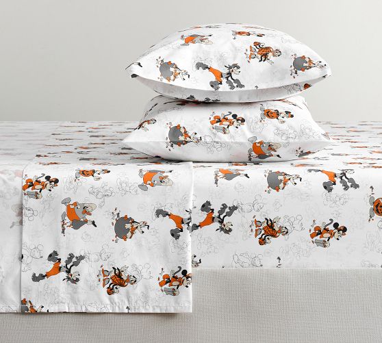 Disney Mickey Mouse and Friends Halloween Sheet Set by Pottery Barn