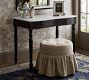 LoveShackFancy Upholstered Tufted Ruffle Stool