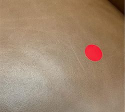 Open Box: Ayden Barrel Arm Leather Swivel Chair (32") - Gravel Walnut