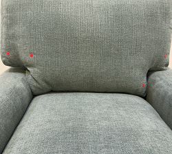 Open Box: Turner Square Arm Swivel Chair without Nailheads - Performance Casual Chenille Slate