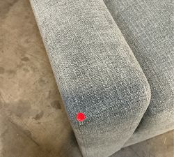 Open Box: Turner Square Arm Swivel Chair without Nailheads - Performance Casual Chenille Slate